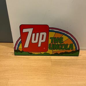 1970年代　ヴィンテージ　7up セブンアップ　メタルサイン　バナー