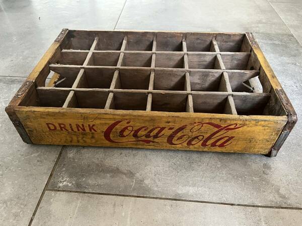 ヴィンテージ COCA COLA コカコーラ 木製BOX 瓶ケース 50-60年代 ウッドボックス 雑貨 インテリア　アンティーク　ディスプレイ　什器