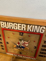 【送料無料】 バーガーキング Burger King 壁掛け時計 非売品 ストアディスプレイ 店舗什器 ヴィンテージ S0068_画像3