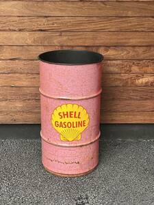 1970年代　シェル　SHELL ドラム缶　ヴィンテージ　傘立て　ゴミ箱