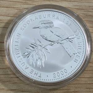 kkapala leather semi Australia silver coin 1 ounce 2000 year / clear case attaching 