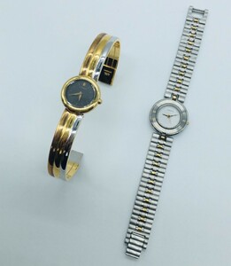 【9686】2本まとめ SEIKO LASSALE 腕時計 クォーツ quartz ゴールド セイコー ラサール 1F20-0G40 1F21