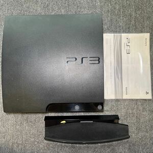 【動作確認フォーマット済み】PS3 CECH-3000A 本体 純正スタンド 説明書 プレステ3