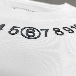 Maison Margiela(メゾン マルジェラ) MM6 半袖 tシャツ ネックナンバリング Tシャツ ファッション ホワイト カットソー Mサイズの画像7