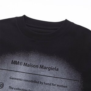 メゾンマルジェラ Maison Margiela 半袖 tシャツ 黒 バックデザイン ファッション メンズ レディース T-Shirt コットン素材 50サイズの画像3
