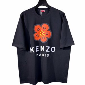 KENZO BOKE FLOWER ルーズＴシャツ 半袖Tシャツ 黒 カットソー ユニセックス Lサイズ