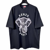 KENZO エレファント ロゴ Tシャツ 半袖 ブラック ケンゾー トップス ユニセックス Lサイズ_画像1