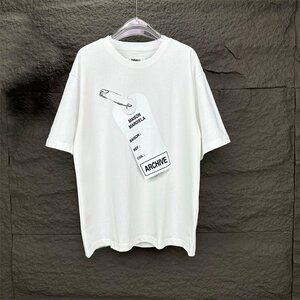 Maison Margiela MM6 メゾン マルジェラ 半袖Tシャツ ユニセックス アーカイブ コットン100％ 簡約 白 Mサイズ