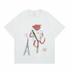 AMI PARIS（アミ パリス） x Novo アミ パリス Tシャツ コラボ 男女兼用 半袖tシャツ Lサイズ