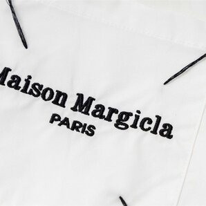 MM6 MAISON MARGIELA プリントシャツ オーバーフィット ナンバーロゴ ブラウス おしゃれ 男女兼用 長袖 シャツ ホワイト Lサイズの画像5