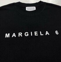 メゾン マルジェラ MM6 Maison Margiela ロゴ入り Tシャツ ブラック カットソー 半袖 tシャツ 男女兼用 Lサイズ_画像3