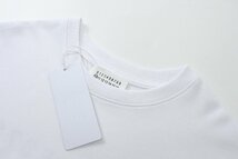 MAISON MARGIELA MM6 半袖Tシャツ ロゴTシャツ メゾン マルジェラ テープ ナンバーロゴ コットン100％ ユニセックス 白 Mサイズ_画像4