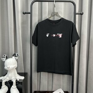 ★Off-White★（オフホワイト） ARROW PRINT T SHIRT★Tシャツ★半袖 ブラック カットソー カジュアル Lサイズの画像2