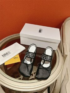 MM6 Maison Margiela｜(メゾン マルジェラ) ハイヒール ヒール：7cm ブラック Anatomic Slip-on EUR37