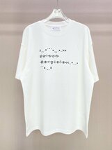 MAISON MARGIELA メゾン マルジェラ ロゴプリント コットンTシャツ コットン100％ 半袖tシャツ ユニセックス Lサイズ_画像1