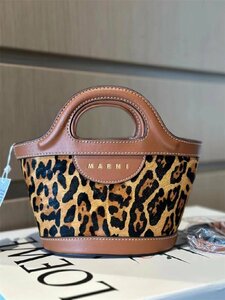 MARNI Marni Tropicalia Leopard ручная сумочка леопардовая расцветка сумка на плечо 2way сумка модный 