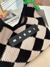 ☆Marni Kids Diamond Crochet ミニバッグ クロシェ ニット バッグ 黒_画像3