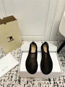 ★The Row★ ザロウ Sock Shoe in Nylon レディース メッシュ 半透明 ブラック色 EUR37