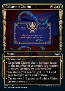 MTG ■金/英語版■《舞台座一家の魔除け/Cabaretti Charm》★ショーケースFOIL★ ニューカペナの街角 SNC 　