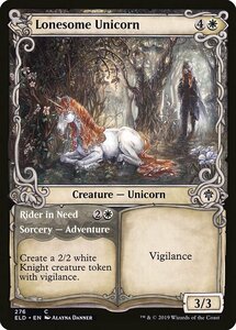 MTG ■白/英語版■ 《独りぼっちのユニコーン/Lonesome Unicorn》★ショーケースFOIL★ エルドレインの王権 ELD