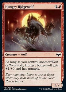 MTG ■赤/英語版■ 《飢えた峰狼/Hungry Ridgewolf》イニストラード:真紅の契り VOW