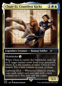 MTG ■金/英語版■ 《Chun-Li, Countless Kicks》★FOIL★Secret Lair SLD