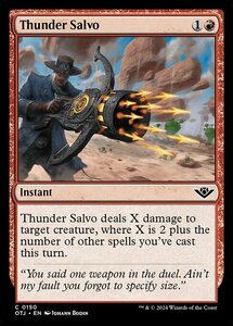 MTG ■赤/英語版■(150)《雷の斉射/Thunder Salvo》サンダージャンクション OTJ 赤C