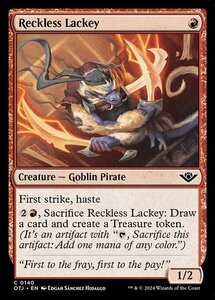 MTG ■赤/英語版■(140)《無謀なる従僕/Reckless Lackey》サンダージャンクション OTJ 赤C