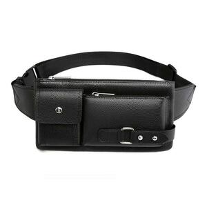  body bag chest bag belt bag 3way high capacity leather PU diagonal .. body bag men's men's bag black black 