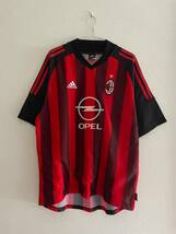 A5/65★セリエ Serie A★イタリア製★アディダス adidas AC ミラン MILAN 02-03 Home ユニフォーム No12 日本正規品☆2XO_画像1