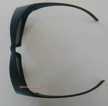 オーバーサングラス メガネの上から掛けられる サングラス 花粉症 マットブラック色_画像10