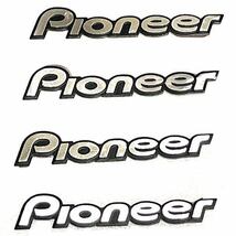 パイオニア Pioneer スピーカーロゴ プレート エンブレム ステッカー (4枚セット)_画像1