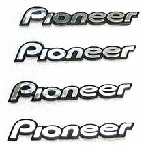 パイオニア Pioneer スピーカーロゴ プレート エンブレム ステッカー (4枚セット)_画像2