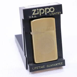 ZIPPO◆SOLID BRASS/state of hawaii/1992年製/ゴールド/スリム