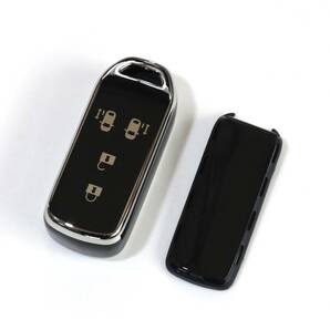ホンダ N-BOX Nシリーズ スマートキーカバー ブラック×シルバー 360°全面保護 TPU素材 スマートキーケース NBOXの画像2