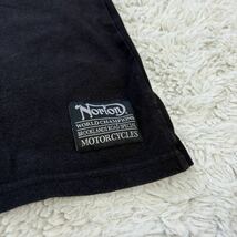 背中のデザインかっこいい！　Nortonノートン　コットン　豪華刺繍　半袖Tシャツ　ブラック　メンズ　　XL 黒スパンコール　ラインストーン_画像8