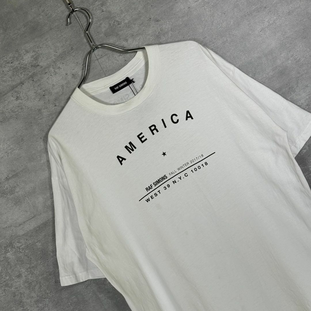 関税送料込み♦RAF SIMONS 半袖Tシャツ RAF SIMONS』ラフシモンズ (M) プリントTシャツ 半袖Tシャツ