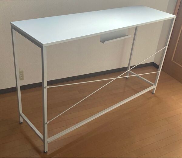 100DESKF025サンワダイレクト限定品スタンディングテーブル幅160cm奥行48cm 高さ100cmホワイト エルゴノミクス