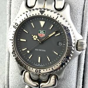 【1円〜】TAG HEUER タグ ホイヤー 腕時計 メンズ セル S99.213M グレー系文字盤 プロフェッショナル デイト 可動品