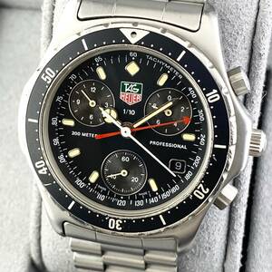 【1円〜】TAG HEUER タグ ホイヤー 腕時計 570.206 クロノグラフ ブラック文字盤 プロフェッショナル 200m デイト 可動品