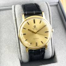 【1円〜】OMEGA オメガ 腕時計 メンズ 手巻き Geneve ジュネーブ MESTER マイスター Wネーム ゴールド文字盤 ラウンドフェイス 訳有 可動品_画像3