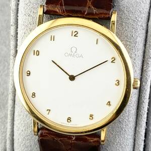 【1円〜】OMEGA オメガ 腕時計 メンズ DE VILE デビル ホワイト文字盤 ゴールド アラビア数字 正規品