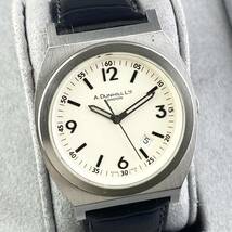 【1円〜】Dunhill ダンヒル 腕時計 メンズ 8051 ホワイト文字盤 ラウンドフェイス デイト 可動品_画像4
