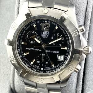 [1 jpy ~]TAG HEUER TAG Heuer wristwatch men's chronograph exclusive CN1110 Professional black face 200m moveable goods 
