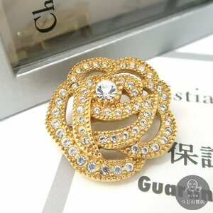 1 jpy ~ Christian Dior brooch flower motif rose box attaching GP Christian Dior * postage 600 jpy ~*~5/23( tree ) end pawnshop -9720