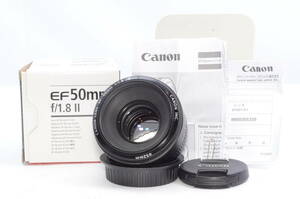 【極美品】Canon EF 50mm f/1.8 II 白紙の保証書付 ＃P0632405016Y