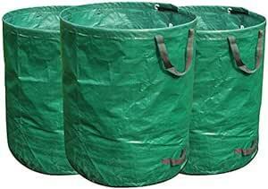 FLORA GUARD 272Lガーデンバッグ - ガーデンバケツ 大型庭用袋 自立式 折り畳み 再利用可能な（3パック）