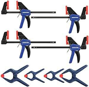WORKPRO Mini F clamp springs clamp 8 point set F type Quick bar clamp 120mm maximum tightening power approximately 23kgk