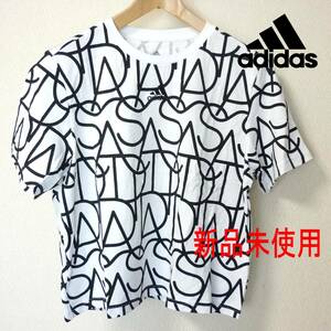 新品未使用◆送料無料◆(レディースL)アディダス adidas 白グラフィック ボーイフレンド Tシャツ
