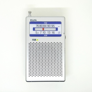 動作品★ELPA ER-P60F 小型AM/FMラジオ 朝日電器